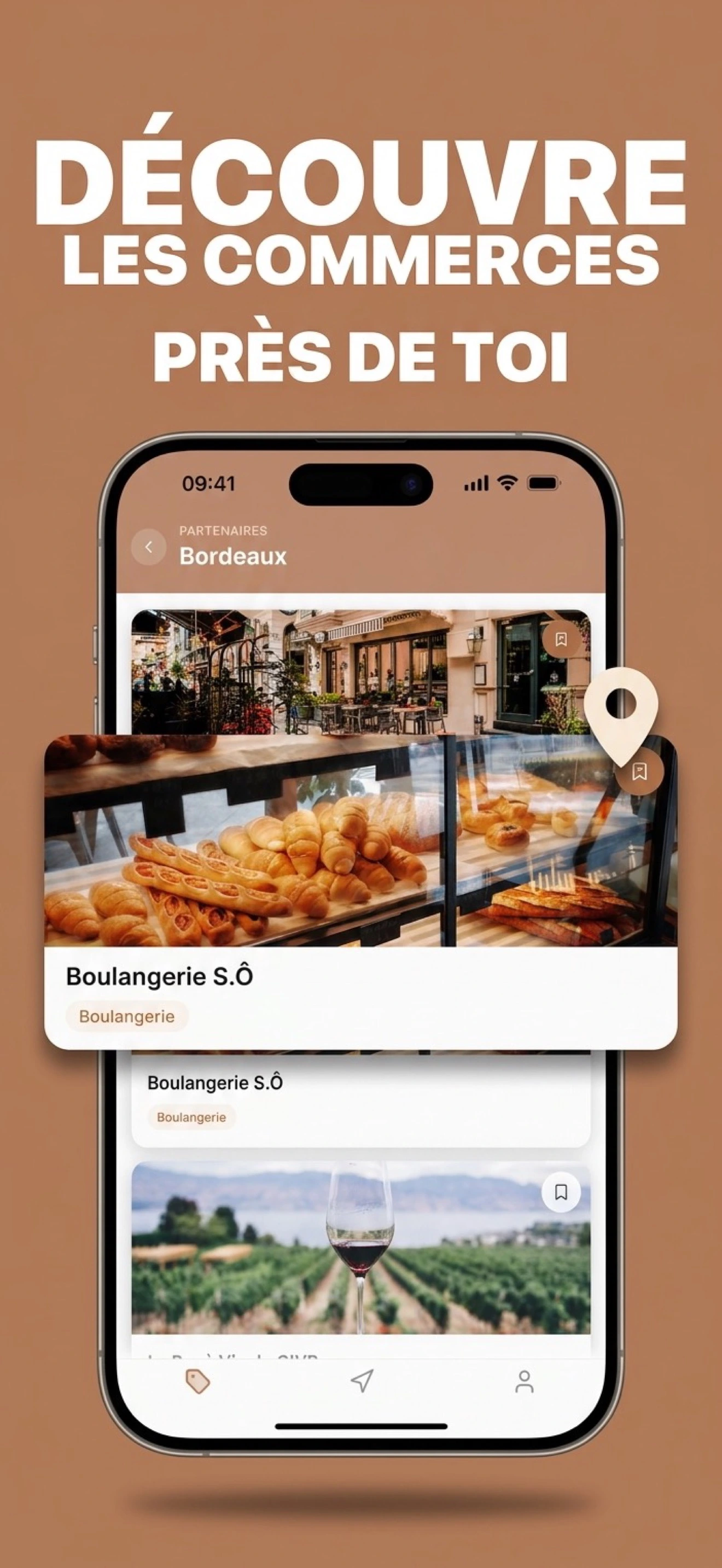 Application Passmax sur mobile — découverte de commerces
